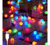 ENLACE Fairy Lights Balls USB 10 m 80 LED Colourful Balls Fairy Lights