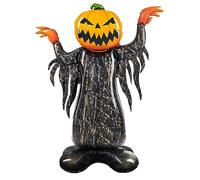 ENLACE Halloween Pumpkin Balloon, XXL Pumpkin Decoration, Giant Balloons, Halloween Decoration Foil Balloon, Standing Pumpkin, Halloween Balloon, Horror Decoration, 45 Inch Large Balloon for Halloween