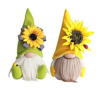 ENLACE Spring Sunflower Bee Gnome, Handmade Filled Faceless Doll Gnome Decorations Spring Decoration, Sunflower Decoration for Home, Farmhouse, Kitchen Decor, Pack of 2