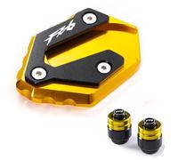 Enlarge the tripod Motorcycle Accessories CNC Side Bracket Expansion Extender Mounting Bracket For Y&amaha FZ6 FZ6R FZ6-S2 2004-2010(Yellow)