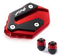 Enlarge the tripod Motorcycle Accessories CNC Side Bracket Expansion Extender Mounting Bracket For Y&amaha FZ6 FZ6R FZ6-S2 2004-2010(Rosso)