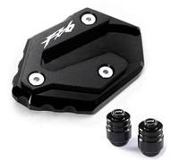 Enlarge the tripod Motorcycle Accessories CNC Side Bracket Expansion Extender Mounting Bracket For Y&amaha FZ6 FZ6R FZ6-S2 2004-2010(Black)
