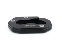 Enlarge the tripod Motorcycle Side Stand Extended Pad Bracket Amplifier For Y&amaha FZ07 FZ-07 2015-2017 MT07 2014-2024 XSR700 2018-2024(Black-a)