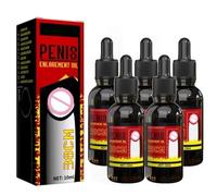 Enlargement Oil, Improved Erection Delay Ejaculation Large Tail Oils, Plus Size Pe-NIS Faster Magnification for Men Potency Growth Oil 10 ml (5PC)