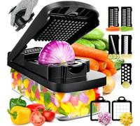 Enleber Vegetable Chopper, Vegetable Cutter Mandoline Vegetable Slicer Multifunctional, Food Chopper for Cutting Vegetables and Fruit,Veggie Onion Salad Food Chopper Manual,Potato Chipper