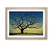 Enlightened Oak Tree H1022 Framed Print for Living Room Bedroom Home Office Décor, Wall Art Picture Ready to Hang, Oak A2 Frame (64 x 46 cm)