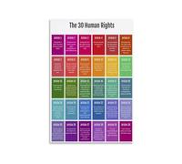 Enlightenment for the Modern World Poster Declaration of Human Rights as Foundational Ethics Office Library Art(Framed,16x24inch(40x60cm))