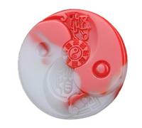 Enlightenment Plate Red White Jade Pendant for Women Men Chicken Blood Stone Fortune Gemstone Necklace