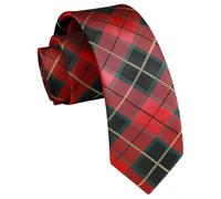 Enlision Men's Burgundy Plaid Tie Skinny Tie 2.4'' Slim Pink Ties For Men Business Wedding 6cm Necktie For Men