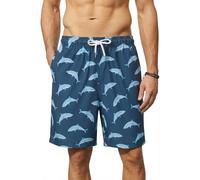 Enlision Mens Swimming Shorts 7.5" Summer Beach Bermuda Long Swim Trunks Men Quick Dry Casual Holiday Hawaiian Boardshorts Tropical Patterned Short Pants with Mesh Lining Pockets S-3XL