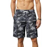 Enlision Mens Swimming Shorts 7.5" Summer Beach Bermuda Long Swim Trunks Men Quick Dry Casual Holiday Hawaiian Boardshorts Tropical Patterned Short Pants with Mesh Lining Pockets S-3XL