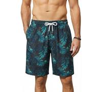 Enlision Mens Swimming Shorts 7.5" Summer Beach Bermuda Long Swim Trunks Men Quick Dry Casual Holiday Hawaiian Boardshorts Tropical Patterned Short Pants with Mesh Lining Pockets S-3XL