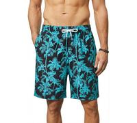 Enlision Mens Swimming Shorts 7.5" Summer Beach Bermuda Long Swim Trunks Men Quick Dry Casual Holiday Hawaiian Boardshorts Tropical Patterned Short Pants with Mesh Lining Pockets S-3XL