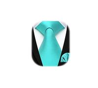 Enlision Ties for Men Aqua Blue Tie and Pocket Square Set for Wedding Solid Color Necktie Handkerchief Mens Tie Set Party Formal Business