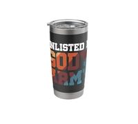 Enlisted in God's Army Stainless Steel Insulated Tumbler