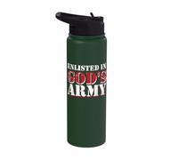 Enlisted in God's Army Stainless Steel Insulated Water Bottle