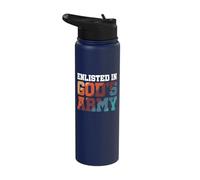 Enlisted in God's Army Stainless Steel Insulated Water Bottle