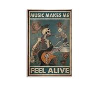 ENLLVKCBR Music Makes Me Feel Alive Art Poster Poster Decorative Painting Canvas Wall Posters And Art Picture Print Modern Family Bedroom Decor Posters 12x18inch(30x45cm)