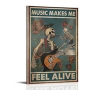ENLLVKCBR Music Makes Me Feel Alive Art Poster Poster Decorative Painting Canvas Wall Posters And Art Picture Print Modern Family Bedroom Decor Posters 16x24inch(40x60cm)