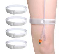 ENLUNTRA Foley Catheter Stabilizer (5 Pack) Catheter Leg Strap with Non-Slip Silicone, Catheter Leg Pocket, Leg Band Holder