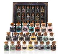 EnMart 24 Bottles Crystal Chips, Gemstones Small Crystals Bottle, Healing Crystals Bottles, Gemstone Wishing Bottles Stones Set for Balancing Meditation DIY Jewelry Home Decoration