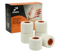 ENMO 6 Pack Adhesive Elastic Bandage - Strong Adhesion & Breathable Cotton Material for Relief, Support & Flexible Protection During Exercise - 5cm Cohesive Sports Tape