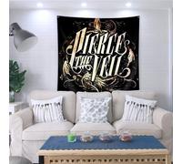 ENMOON Music Album Cover Tapestry Flag 4x4Ft Bedroom Bar College Dorm Room Decor(Black)
