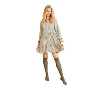 Enna Moda Women's Nightwear, Premium Cotton Long Sleeve Nightgown with Front Buttons, Comfortable Sleepwear, UK Long Nightshirts (2XL)