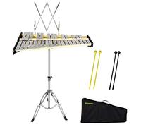 ENNBOM 32 Note Natural Glockenspiel Kit Xylophone with Adjustable Stand Professional Percussion Instrument Set (32 note)