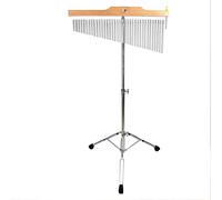 ENNBOM Bar Chimes with Adjustable Stand 25 Note 36 Note Single-row Wind Chime Musical Percussion Instrument (36 Note, Frosted silver)