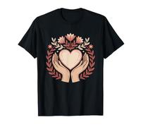 Enneagram Helper Floral Heart Garden Illustration 2 T-Shirt