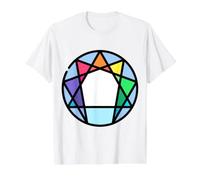 Enneagram of Personality Symbol Test Nine Personality Types Value Graphic T-Shirt, Men, White, L