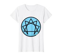 Enneagram of Personality Symbol Test Nine Personality Types Value Graphic T-Shirt, Women, White, XS