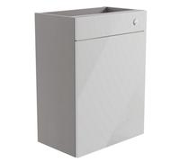 Ennis Gloss Light Grey Contemporary Freestanding Toilet Cabinet (W)595mm (H)820mm