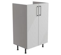 Ennis Gloss Light Grey Modern Freestanding Bathroom & Wet Room Base Unit (W)495mm (H)820mm