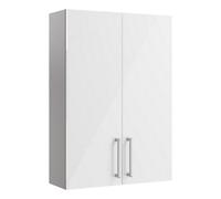 Ennis Gloss White Bathroom Double Wall Cabinet (H)72Cm (W)49.5Cm