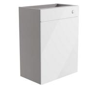 Ennis Gloss White Freestanding Toilet Cabinet (H)820mm (W)595mm