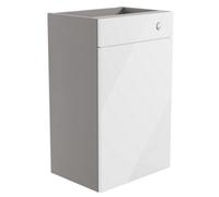 Ennis Gloss White Freestanding Toilet Cabinet (H)820mm (W)495mm