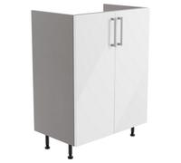 Ennis Gloss White Modern Freestanding Bathroom & Wet Room Base Unit (W)595mm (H)820mm