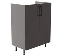 Ennis Matt Graphite Contemporary Freestanding Fitted Bathroom Base Unit (W)600mm (H)820mm