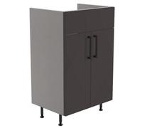 Ennis Matt Graphite Contemporary Freestanding Fitted Bathroom Vanity Base Unit (W)500mm (H)820mm