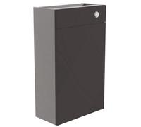 Ennis Matt Graphite Contemporary Freestanding Slimline Toilet Cabinet (H)820mm X (W)500mm