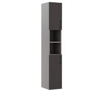 Ennis Matt Graphite Contemporary Wall-Mounted Fitted Bathroom Tall Base Cabinet (W)300mm (H)820mm