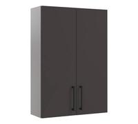 Ennis Matt Graphite Fitted Bathroom Double Wall Cabinet (H)72Cm (W)50Cm