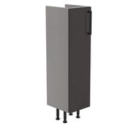 Ennis Matt Graphite Modern Freestanding Fitted Bathroom Slim Base Unit (W)200mm (H)820mm