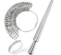 ENNIYU Ring Measurement Tool, Ring Sizer UK Measure Scales Kit Tools for Measuring Rings Diameters, Finger Gauge Jewellery Sizing Tools UK Sizes A-Z for Women