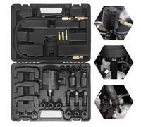 ENNJING 29pcs Injection Puller, Pneumatic Diesel Injector Puller, Air Vibration Diesel Injector Removal Tool Kit With 3pcs Pro-longation Tool & 4 pcs Standard Connector US/UK/EU/JP