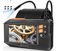 Ennovor Endoscope, 4.3'' IPS Screen Inspection Camera, 1920P HD Digital Borescope, No App No Wifi Inspection Camera with 8 Adjust LED Lights, IP67 Semi-Rigid Cable Waterproof Drain Camera (32.8ft/10m)