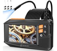 Ennovor Endoscope, 4.3'' IPS Screen Inspection Cameras, 1920P HD Digital Borescope, No App No Wifi Inspection Camera with 8 Adjust LED Lights, IP67 Semi-Rigid Cable Waterproof Drain Camera (16.4ft/5m)