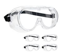 Ennoxwi 5 Pcs Safety Goggles for Work Protective Over Glasses with Vents for Home Lab Workplace